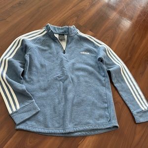 Adidas blue half zipper sweater